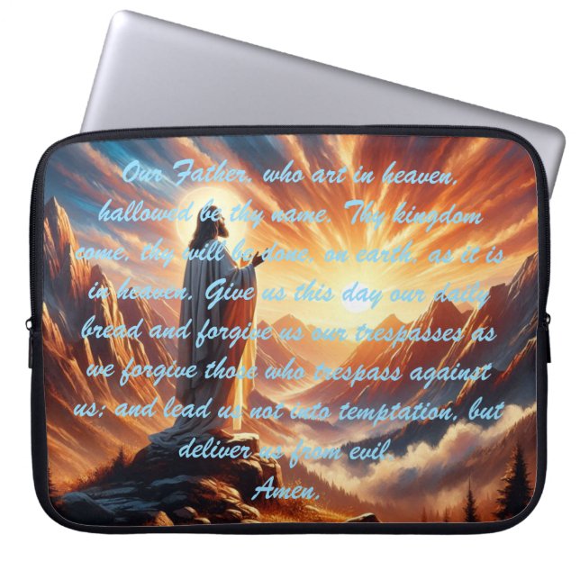 Lord's Prayer Inspiration Laptop Fodral (Framsidan)