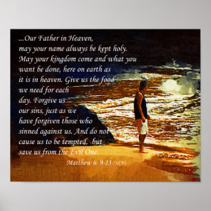 Lord's Prayer Inspirational Wall Poster