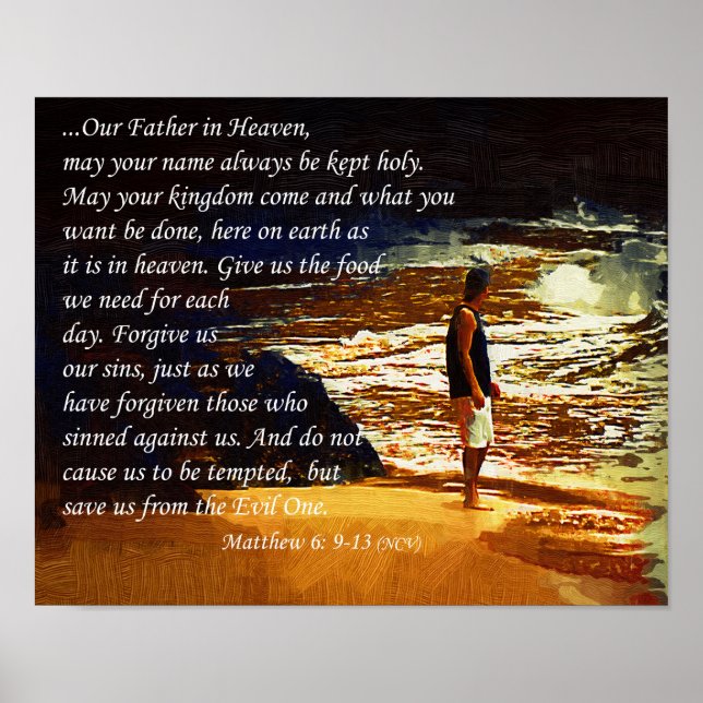 Lord's Prayer Inspirational Wall Poster (Framsidan)