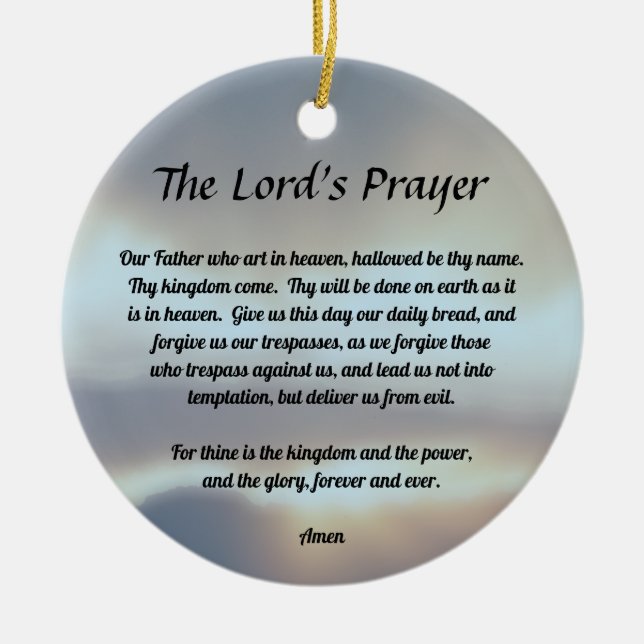 Lord's Prayer Julgransprydnad Keramik (Framsidan)