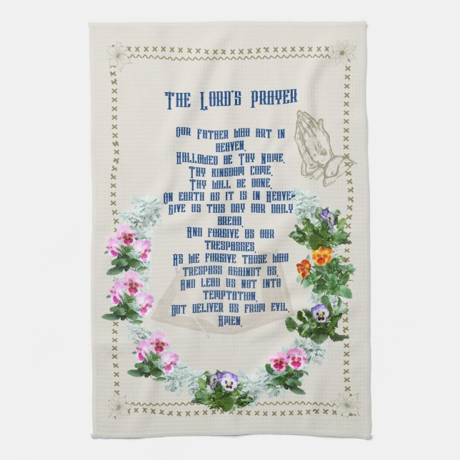 Lord's Prayer Kökshandduk (Vertikal)
