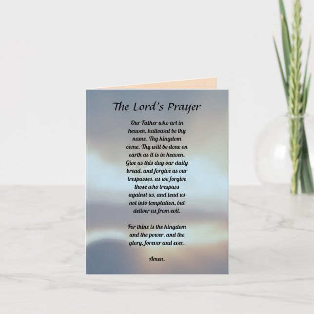 Lord's Prayer Kort (Framsida)
