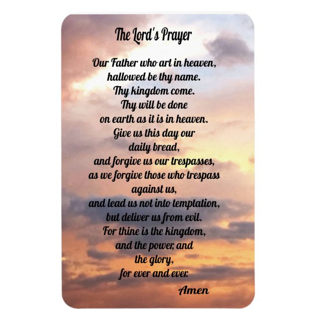 Lord's Prayer Magnet (Vertikal)