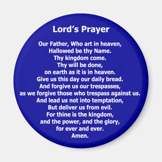 Lord's Prayer Magnet - Blue (Framsidan)