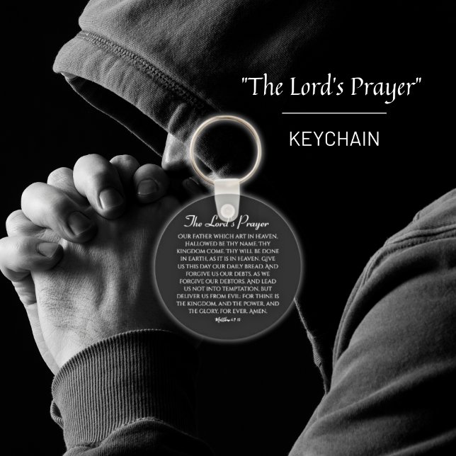 Lord's Prayer Nyckelring (OUR FATHER...Matthew 6:9-13 Keychain)