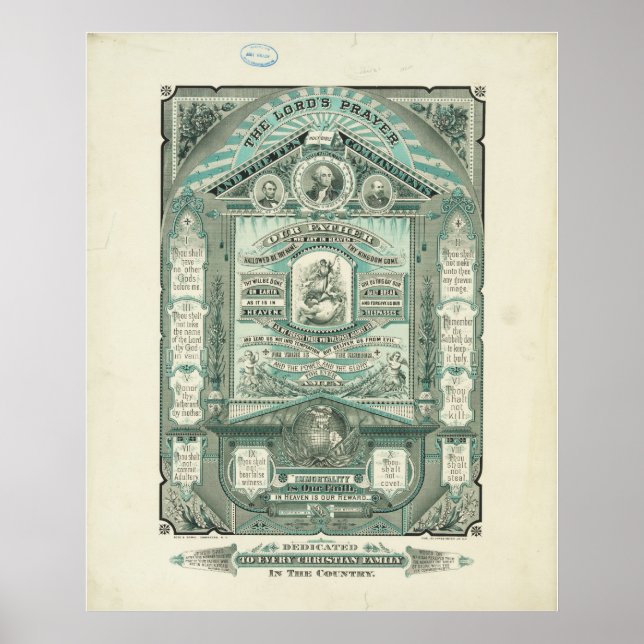 Lord's Prayer och de tio budorden Poster (Framsidan)