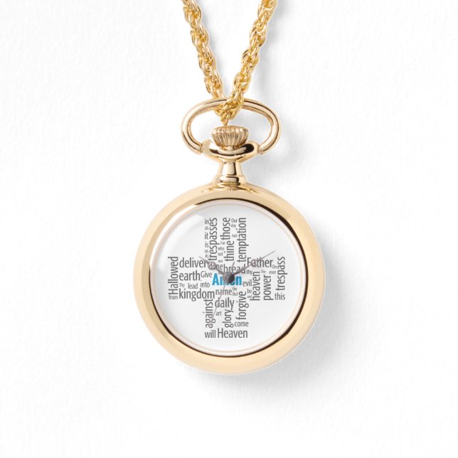 Lord's Prayer Ord Cloud Armbandsur (Framsida)