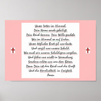 Lord's Prayer på tyska Poster