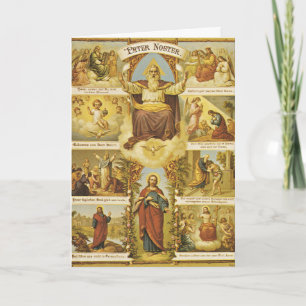 Lords Prayer "Pater Poster" Vår Far Jesus Kort