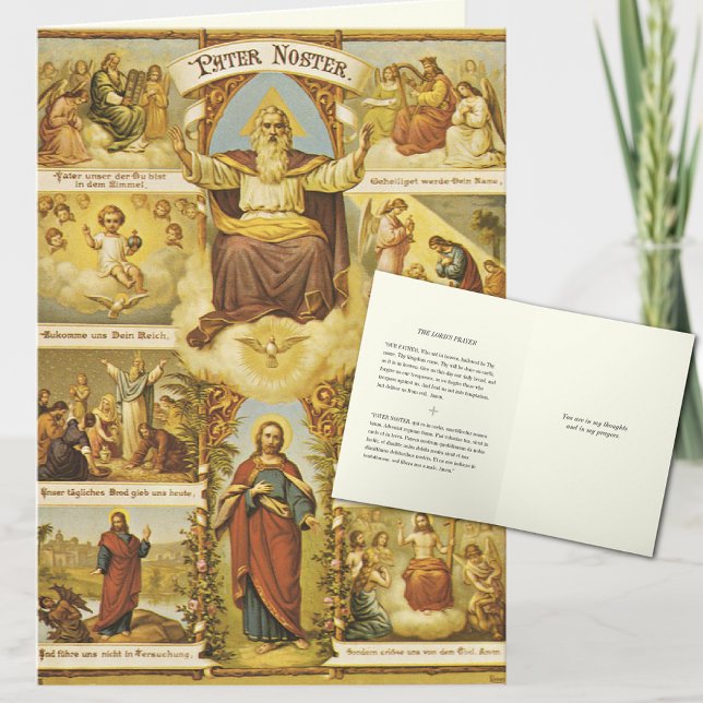 Lords Prayer "Pater Poster" Vår Far Jesus Kort (Skapare uppladdad)