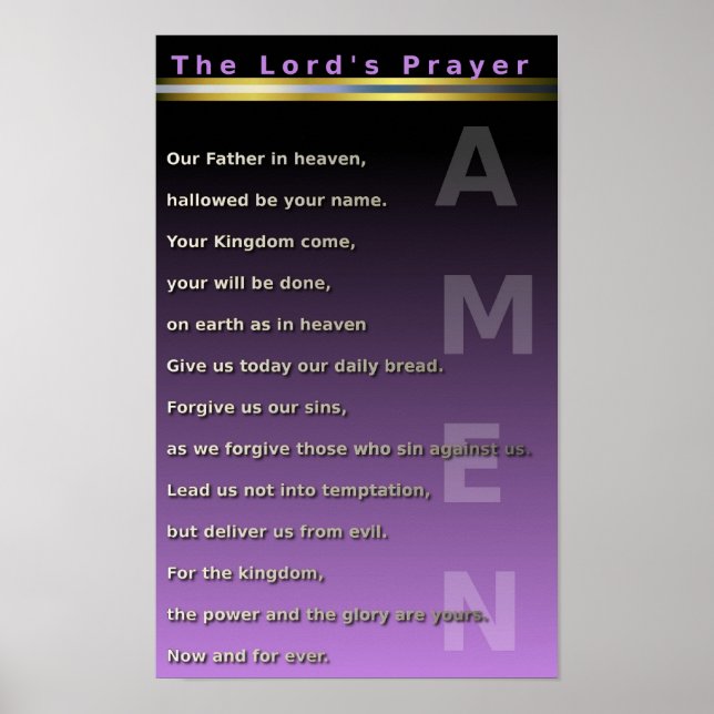 Lord's Prayer Poster (Framsidan)