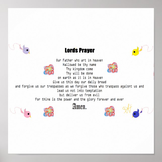 Lord's Prayer Poster (Framsidan)