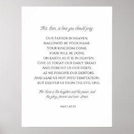 Lord's Prayer. Poster