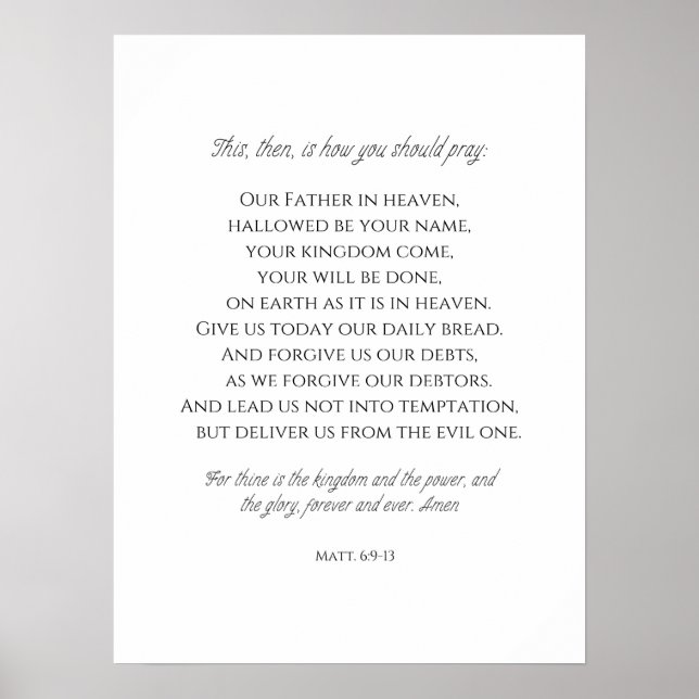 Lord's Prayer. Poster (Framsidan)