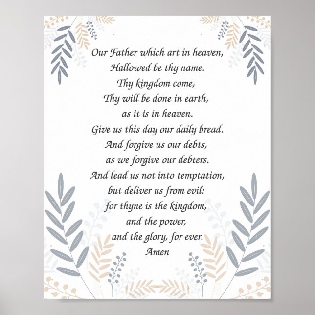 Lord's Prayer Poster (Framsidan)