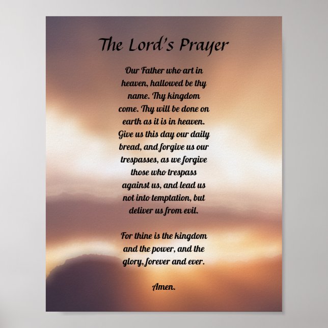 Lord's Prayer Poster (Framsidan)