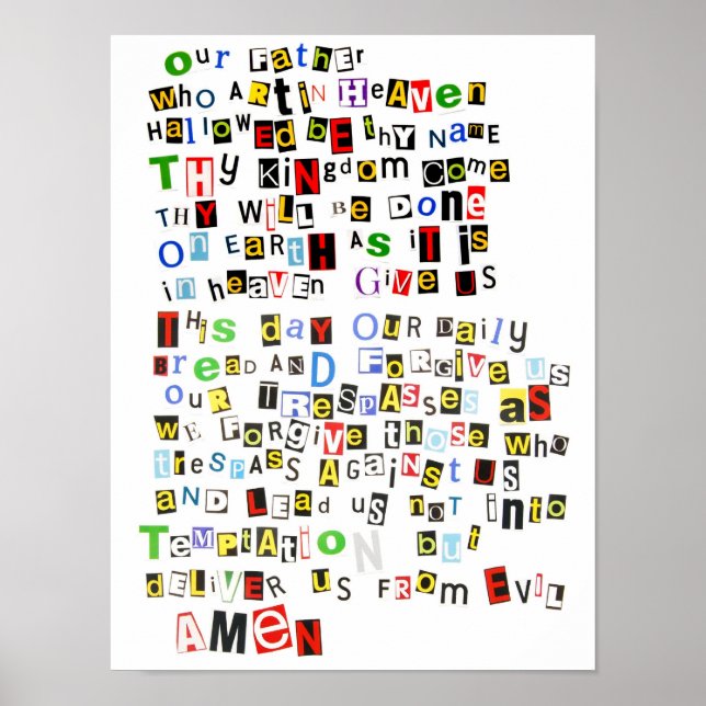 Lord's Prayer Poster (Framsidan)