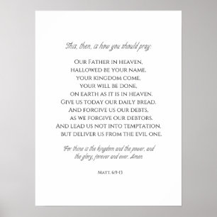 Lord's Prayer. Poster