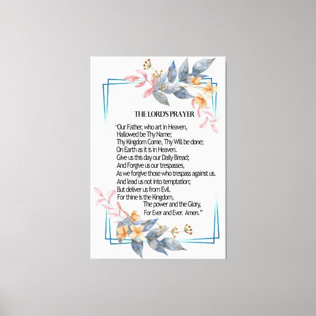 Lord's Prayer Poster Canvastryck (Framsida)