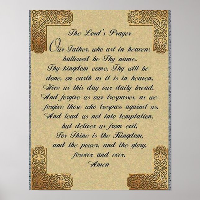 Lords Prayer Poster, Poster (Framsidan)