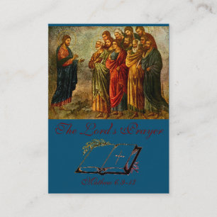 Lord's Prayer - Prayer Card (Flat) Visitkort