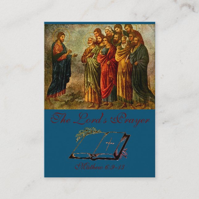Lord's Prayer - Prayer Card (Flat) Visitkort (Framsida)