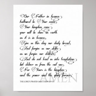 Lord's Prayer Print Poster