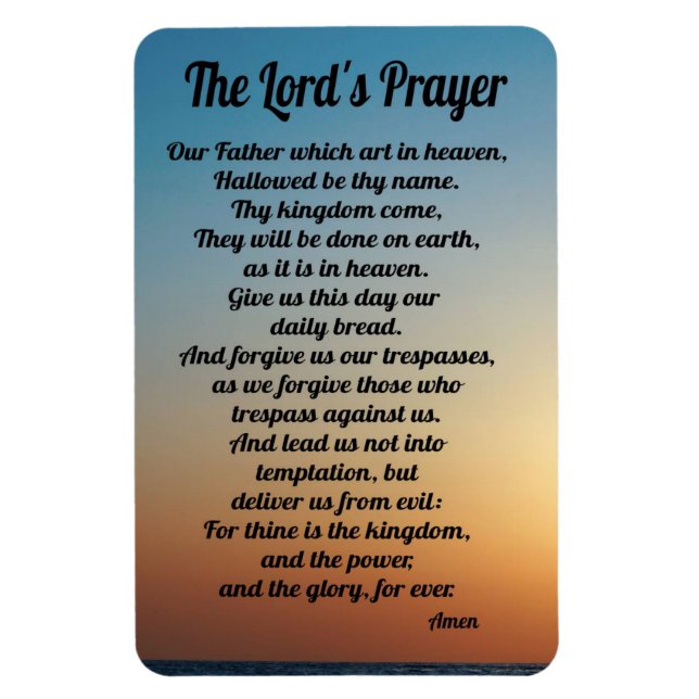 Lord's Prayer Refrigerator Magnet (Vertikal)