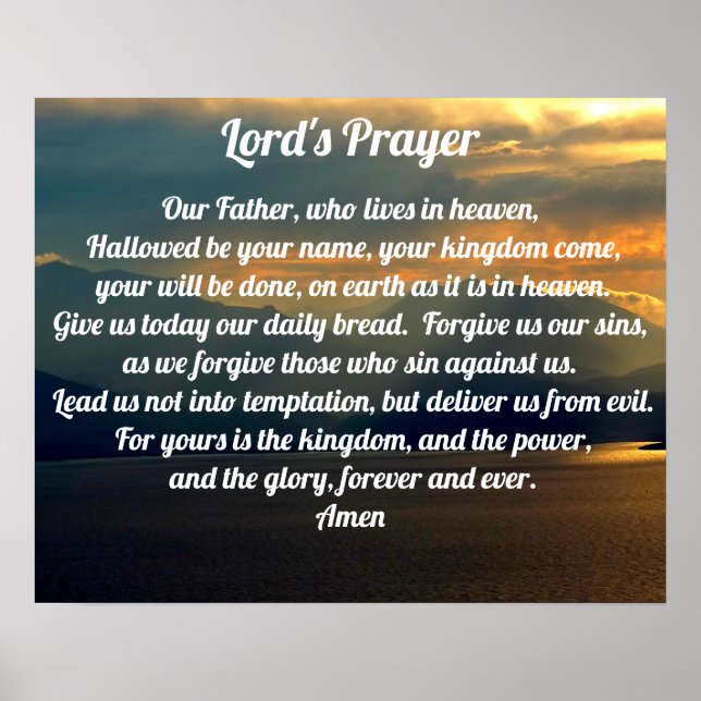 Lord's Prayer Scenia Christian Poster (Framsidan)
