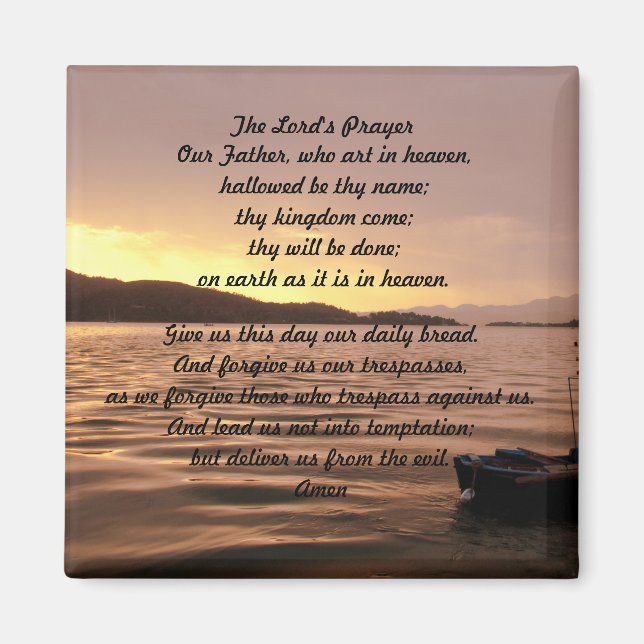 Lord's Prayer Sunset Magnet (Framsidan)