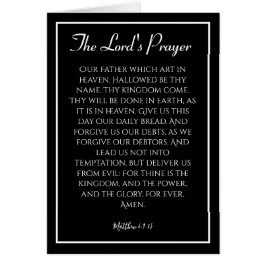 Lord's Prayer Sympathy Card Hälsningskort