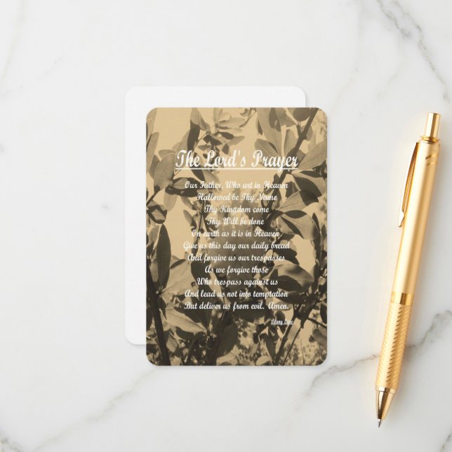 Lords Prayer Tilläggskort (Fram/Back In Situ)
