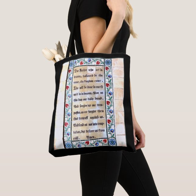 Lord's Prayer Tote Tygkasse (Närbild)