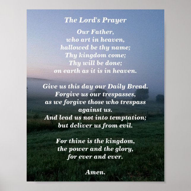 Lord's Prayer - Traditional Version Poster (Framsidan)
