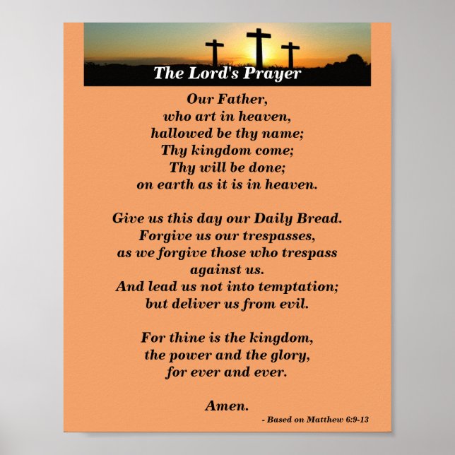Lord's Prayer - Traditional Version Poster (Framsidan)