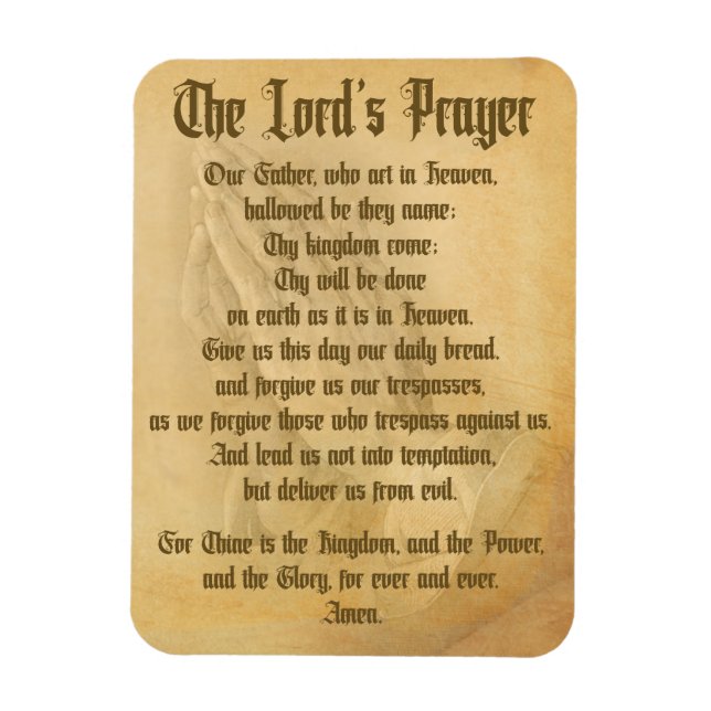 Lord's Prayer (traditionell) Magnet (Vertikal)