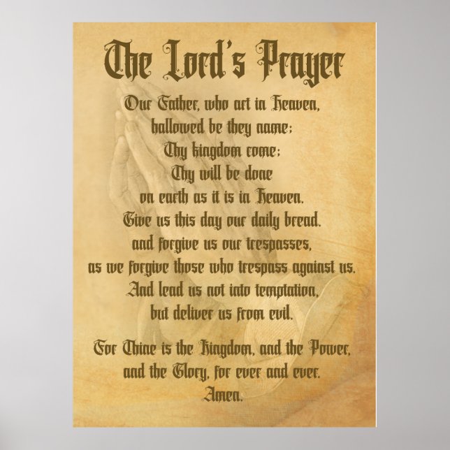 Lord's Prayer (traditionell) Poster (Framsidan)