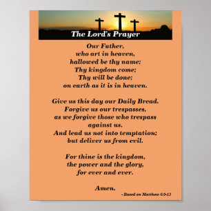 Lord's Prayer - traditionell version Poster
