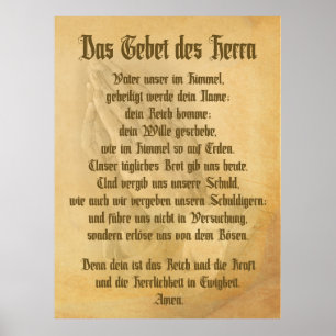 Lord's Prayer (tysk medborgare) Poster