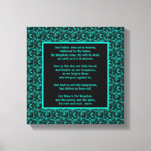 Lord's Prayer Vår Far Abstrakt Gräns Canvastryck