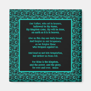 Lord's Prayer Vår Far Abstrakt Gräns Magnet