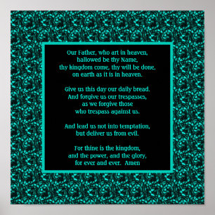 Lord's Prayer Vår Far Abstrakt Gräns Poster