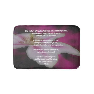 Lord's Prayer Vår Far Clematis Badrumsmatta