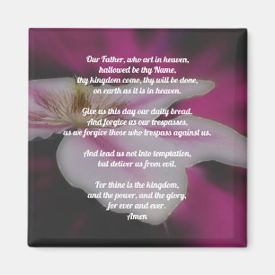 Lord's Prayer Vår Far Clematis Magnet
