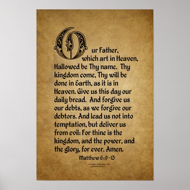 Lord's Prayer (Vår Far..) Poster (Framsidan)