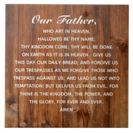 Lord's Prayer Vår Far som konsten i himlen Kakelplatta