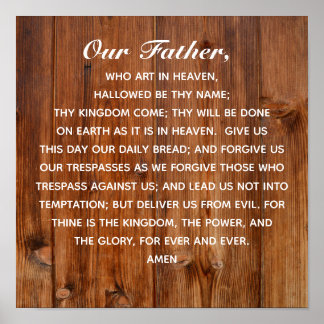 Lord's Prayer Vår Far som konsten i himlen Poster