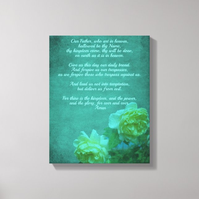 Lord's Prayer Vårt Far Canvastryck (Framsida)