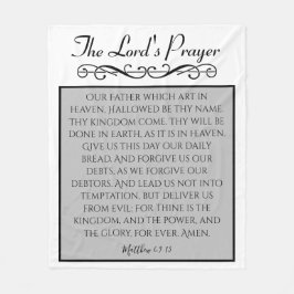 Lord's Prayer | Vårt Far KJV Fleecefilt