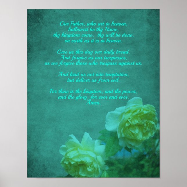 Lord's Prayer Vårt Far Poster (Framsidan)
